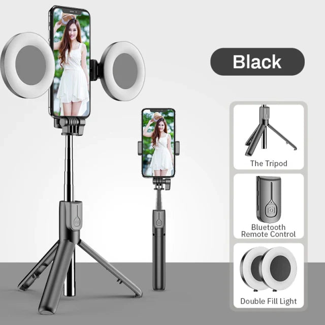 Portable Tripod Selfie Stick With Light ViralGalleria.com