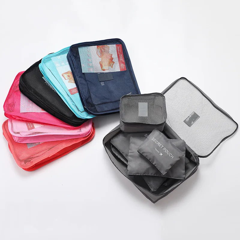 6 Pcs Travel Clothes Storage Bags ViralGalleria.com