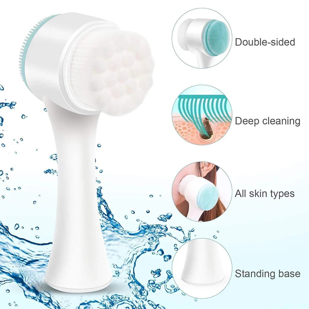 2-in-1 Double-Sided Silicone Face Brush ViralGalleria.com