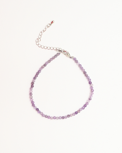Natural Amethyst Faceted Bracelet LUNAR VINES