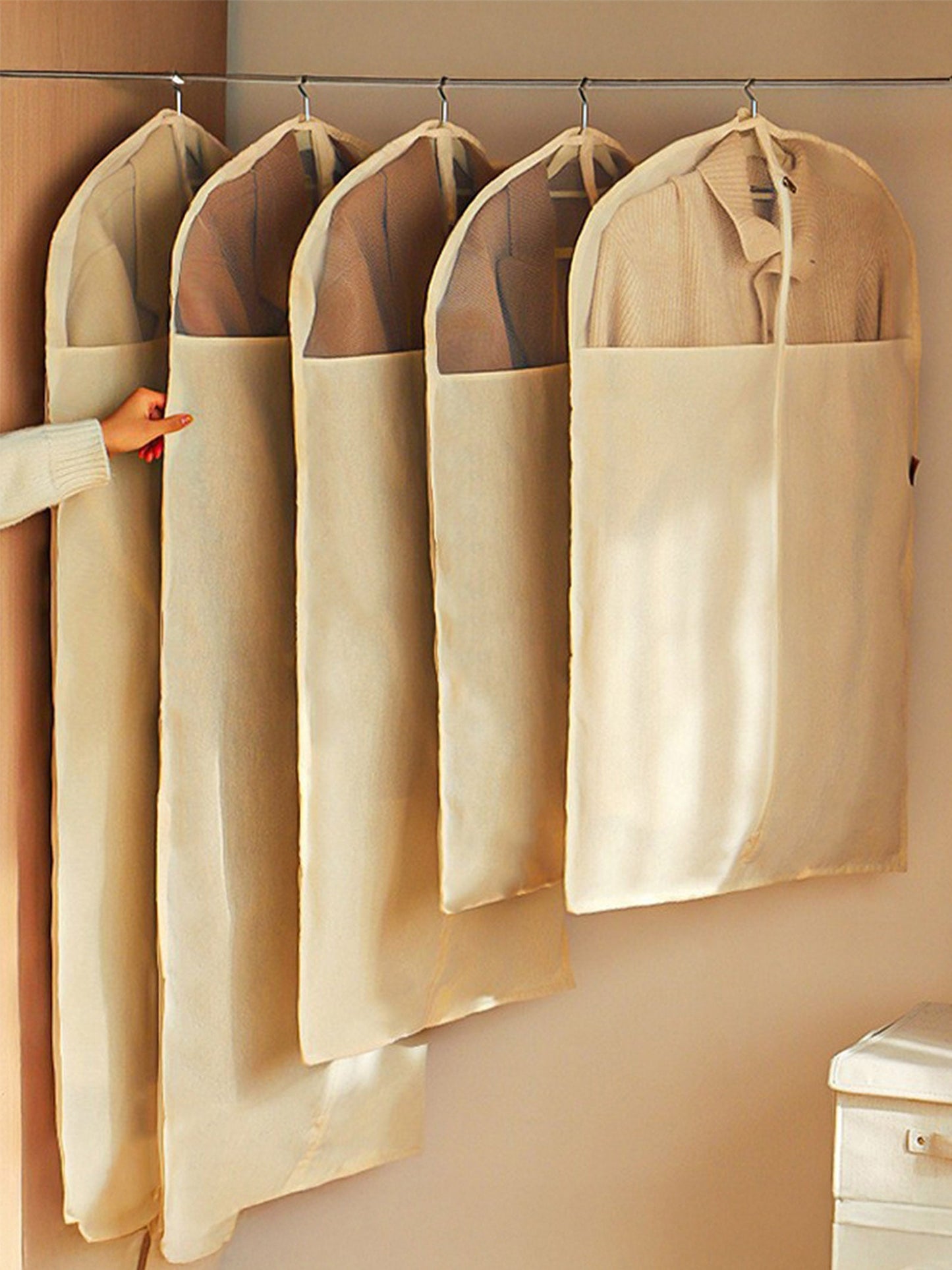 Linen Cotton Clear Window Dust-Proof Storage Bags LINTICO