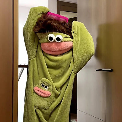 Long-Haired Green Monster Pajamas ViralGalleria.com