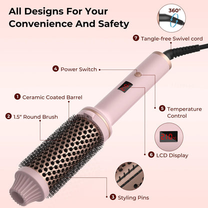 Ceramic Hair Curler Brush ViralGalleria.com