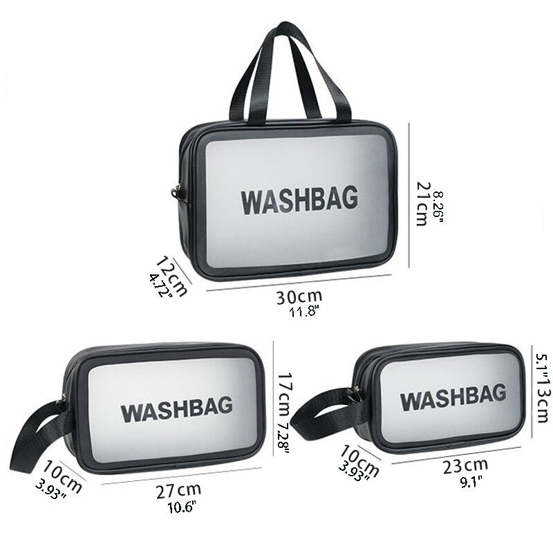 Portable Transparent Waterproof Travel Wash & Makeup Bag ViralGalleria.com