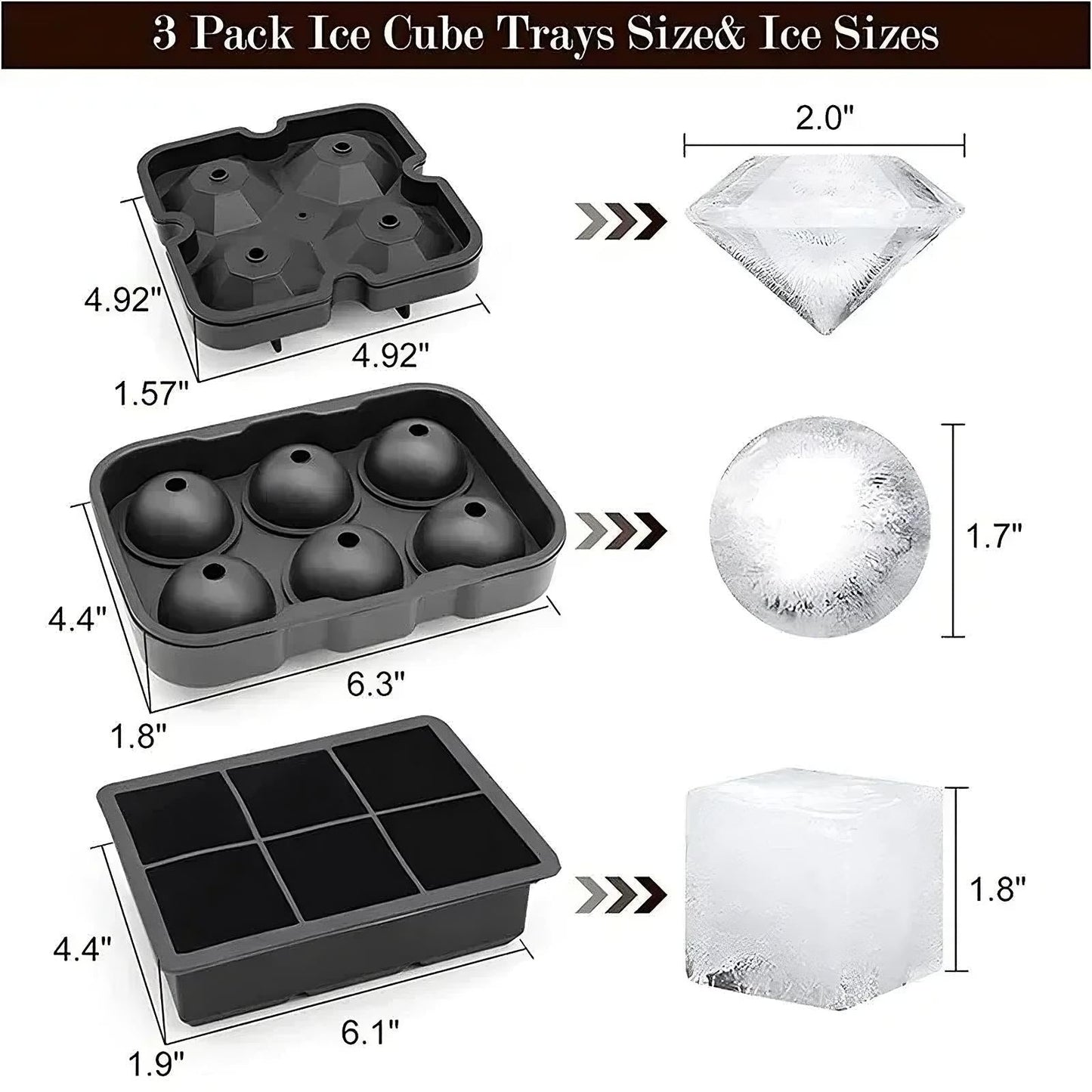 Silicone Ice Ball Mold Tray ViralGalleria.com