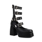 Sweet Cool Chunky Heel High Heel Leather Shoes See size chart under “more details” The Fashion Celestial