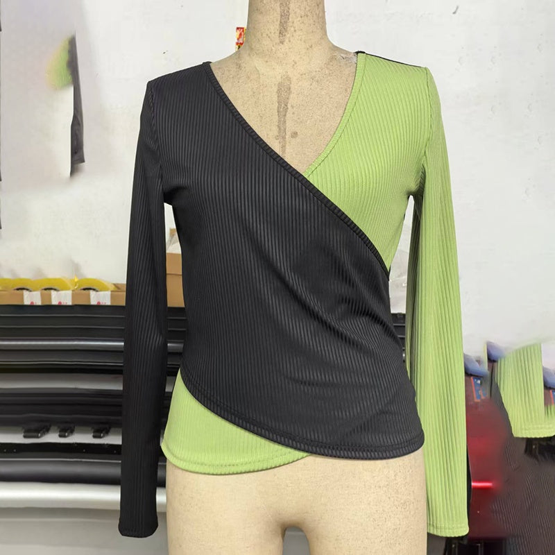 Women's Elegant V-Neck Cross Front Sweater FitiqueFit