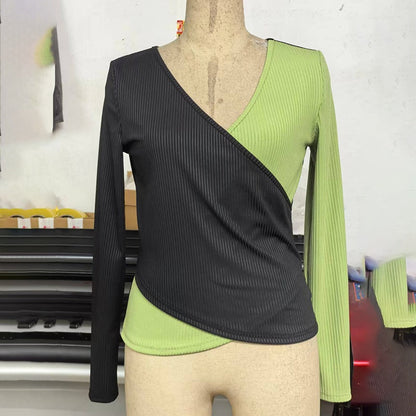 Women's Elegant V-Neck Cross Front Sweater FitiqueFit