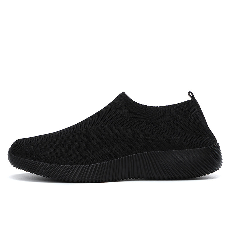 Women'S Lightweight Slip-On Sneakers, Solid Color Fabric Upper, Round Toe, MD Sole, Low Top, All-Season Casual Shoes for Running, Fitness, Dance, Walking, Travel NovaCart