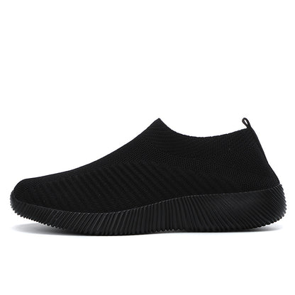 Women'S Lightweight Slip-On Sneakers, Solid Color Fabric Upper, Round Toe, MD Sole, Low Top, All-Season Casual Shoes for Running, Fitness, Dance, Walking, Travel NovaCart