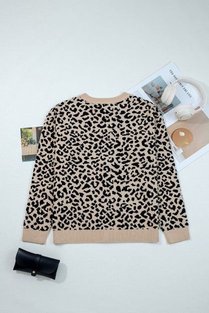 Leopard Drop Shoulder Chunky Cardigan Sweater Shop Style & More | Fresh Looks, Everyday Deals & Free Shipping