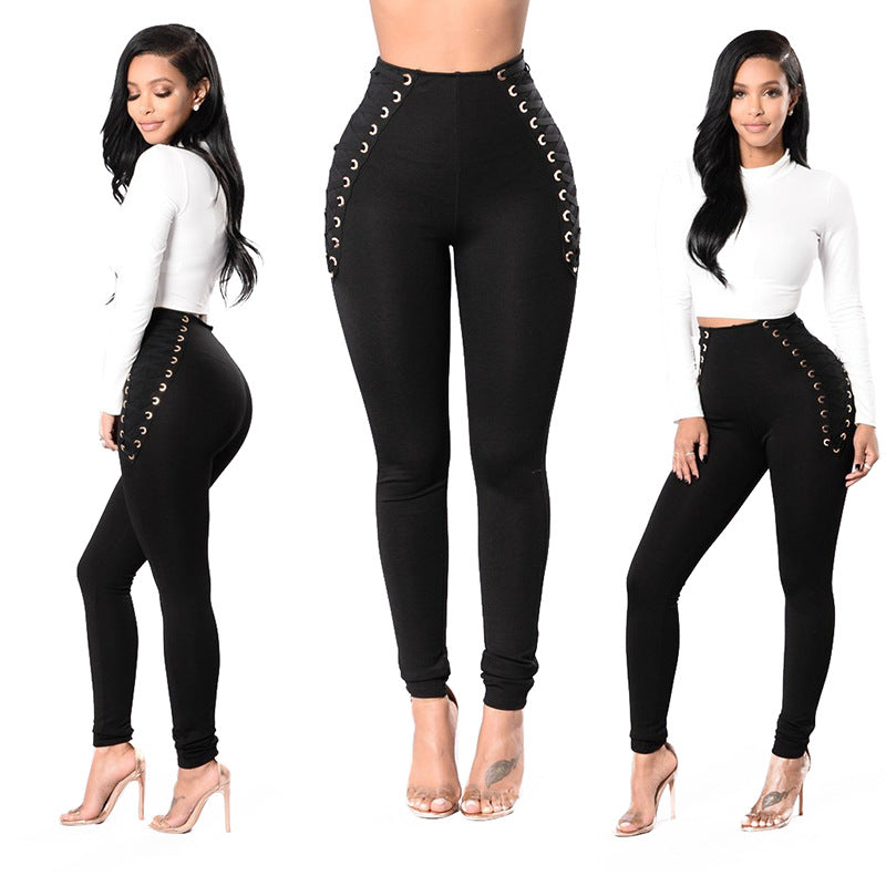 Women's Small Cross Strap Leggings Large Size Stitching See size chart under “more details” The Fashion Celestial