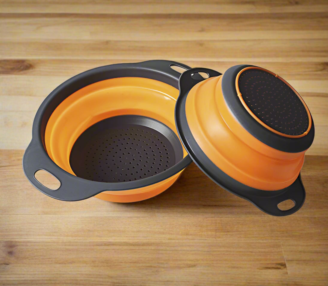🥦 Foldable Silicone Colander – Space-Saving Strainer SmartPursue™