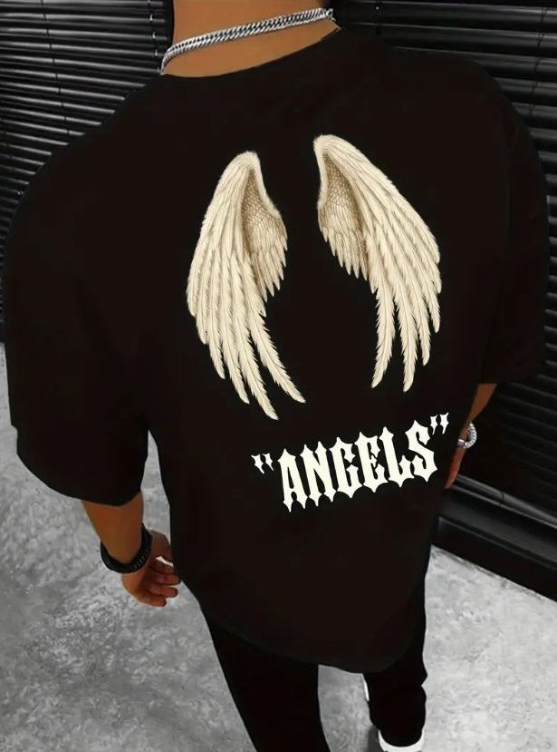 Wings Angels Printing Female Cotton Tee FitiqueFit