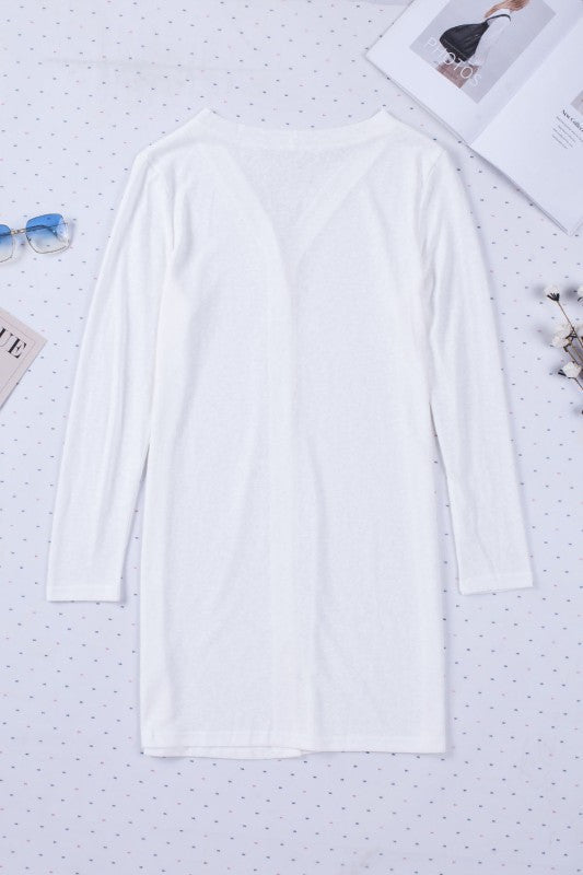 Solid Open-Front Buttoned Cardigan Shop Style & More | Fresh Looks, Everyday Deals & Free Shipping