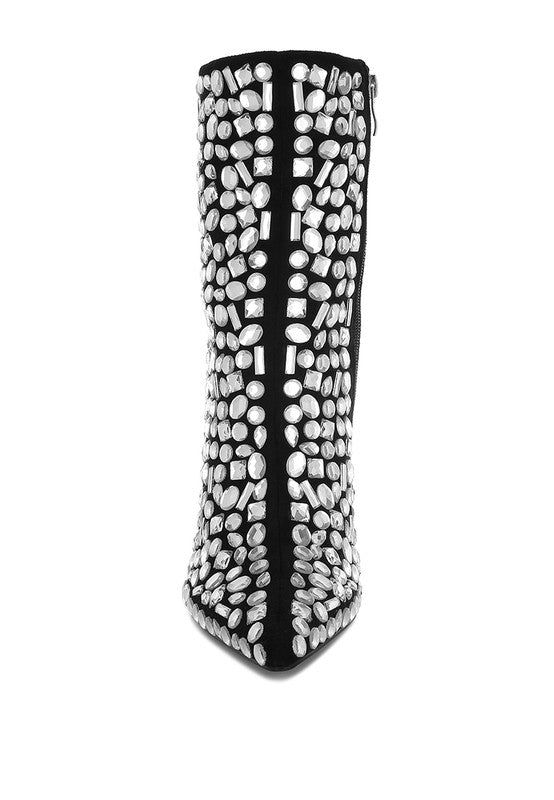 Trend Titan Diamante Slim Wedge Heel Boots Shop Style & More | Fresh Looks, Everyday Deals & Free Shipping