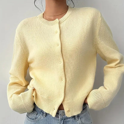 Light Ribbed Button-Up Cardigan FitiqueFit
