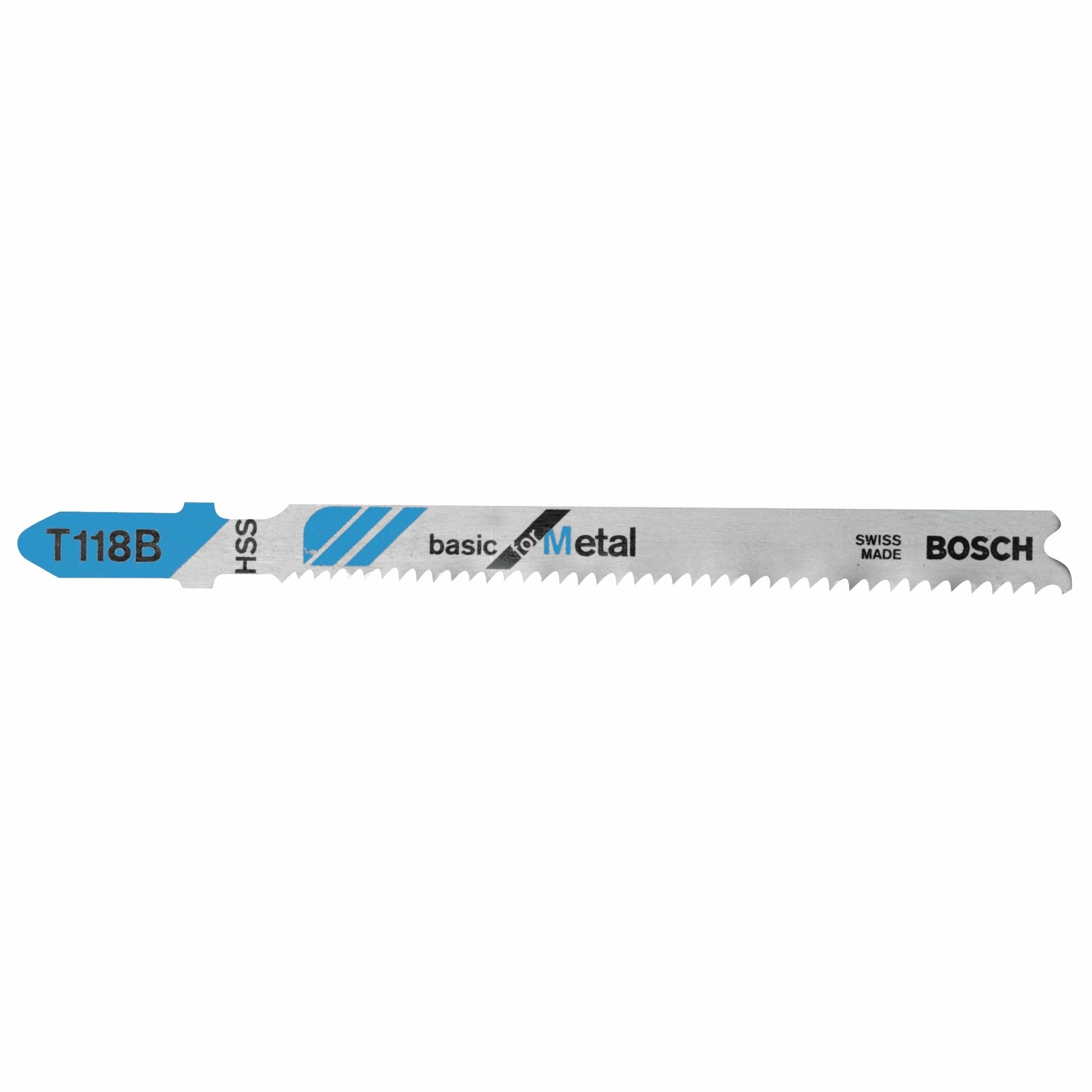 BOSCH T118B 5 pc. 3-5/8 In. 11-14 TPI Basic for Metal T-Shank Jig Saw Blades VM Hardware