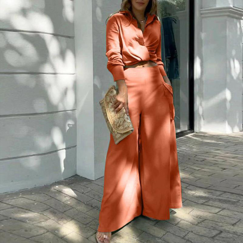 Women's Plus Size Wide Leg Elegant Pant Set FitiqueFit