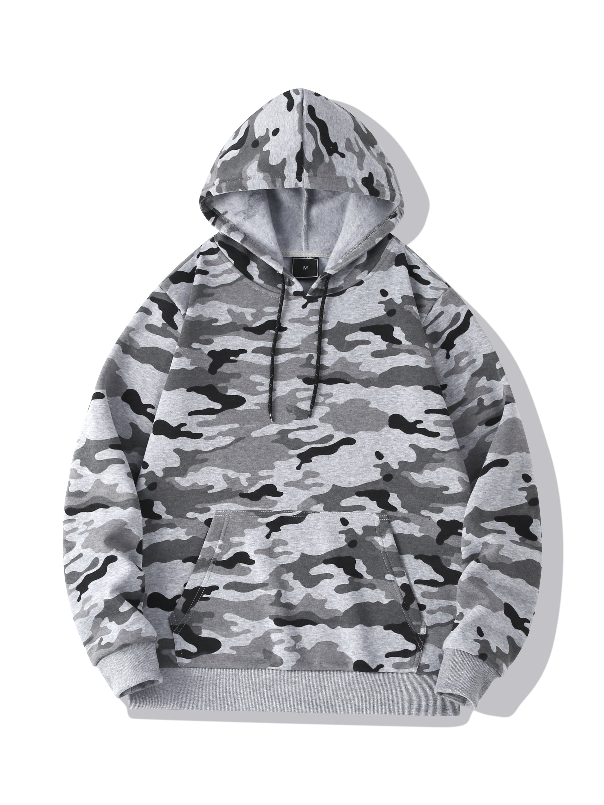 Men's Camouflage Loose Pullover Hooded Fleece Sweatshirt for Autumn And Winter, Hooded, Fleece NovaCart