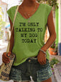 Women's V-Neck Printed Short Sleeve Loose Top – 14 Colors S–4XL FitiqueFit