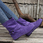 1.18inch Inner Height Increase Women's Short Boots with Flat Sole, Buckle Closure, Comfortable, Warm, and Lightweight, Women Shoes NovaCart