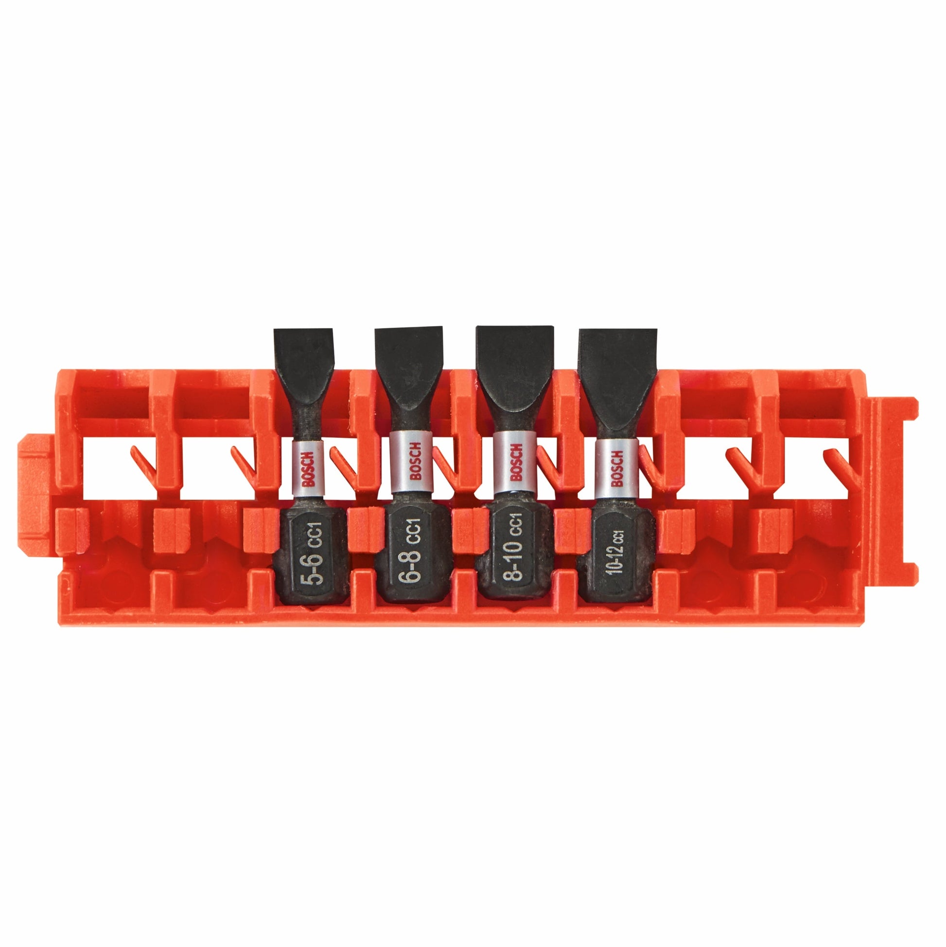 BOSCH ITDSLV104C 4 pc. Driven 1 In. Impact Slotted Insert Bit Set with Clip for Custom Case System VM Hardware