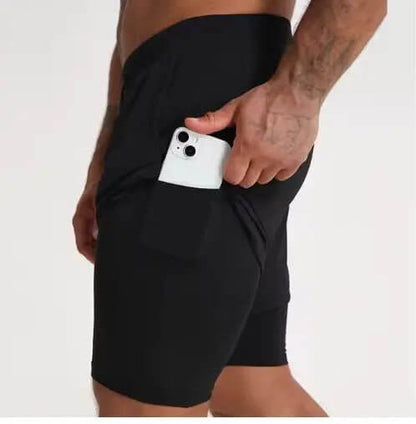 Men's Quick Dry 2-in-1 Gym Shorts with Liner SnagBag