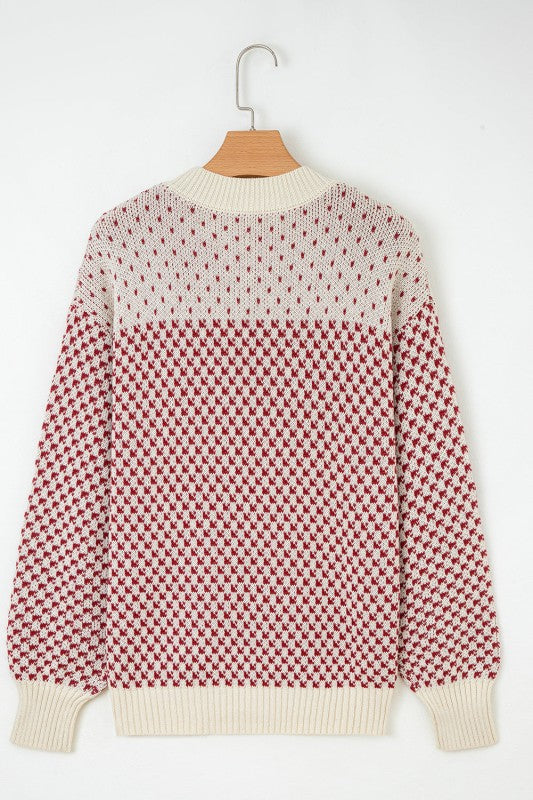 Dotted Colorblock Lantern Sleeve Sweater Shop Style & More | Fresh Looks, Everyday Deals & Free Shipping