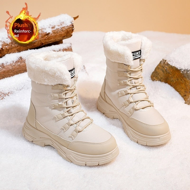 Women’s Fleece-Lined Chunky Sole Shoes – Warm Casual Winter Comfort Shoes FitiqueFit