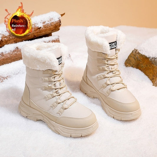 Women’s Fleece-Lined Chunky Sole Shoes – Warm Casual Winter Comfort Shoes FitiqueFit