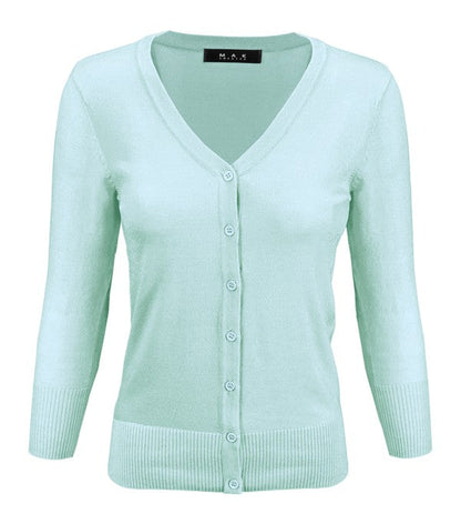 V-Neck Button Down Knit Cardigan Sweater Shop Style & More | Fresh Looks, Everyday Deals & Free Shipping
