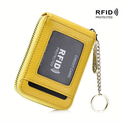 [RFID Credit Card Holder] Casual RFID Credit Card Holder, Multi-compartment Wallet - Simple Zip Around Card Case NovaCart