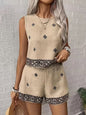 Women's Floral Print Tank Top & Shorts Two-Piece Set – Summer FitiqueFit