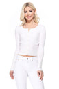 Gem Button Crew Neck Long Sleeve Sweater Cardigan Shop Style & More | Fresh Looks, Everyday Deals & Free Shipping