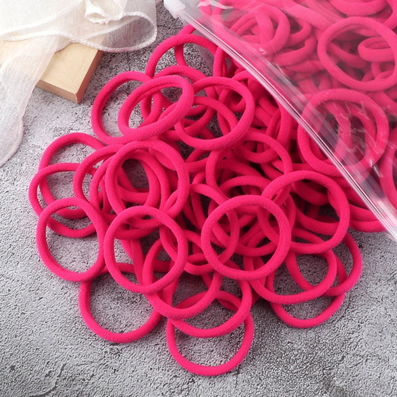 50pcs/Set Women   Basic Hair Bands 1.57inch Simple Solid Colors Elastic Headband Hair Ropes Ties Hair Accessories Ponytail Holder NovaCart