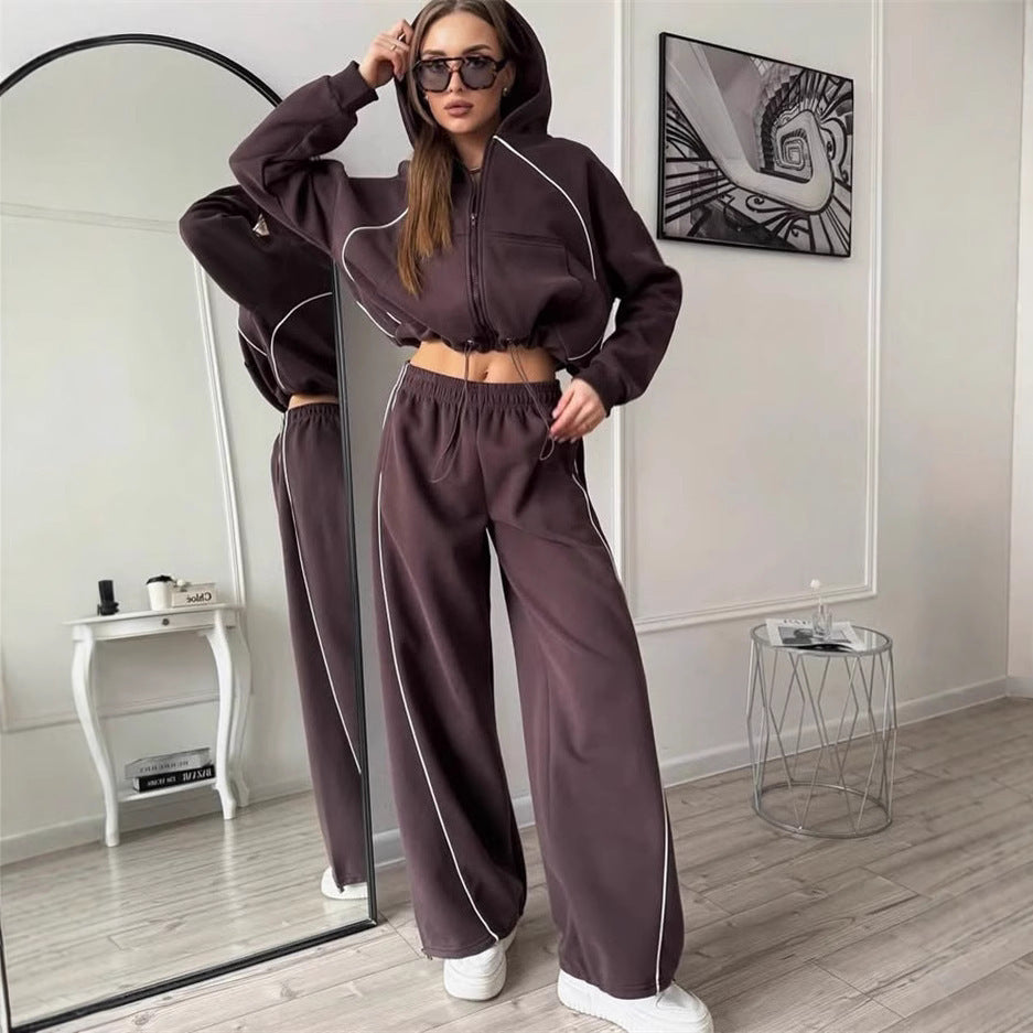 Women’s Sportswear Set Solid Color Cardigan Set FitiqueFit