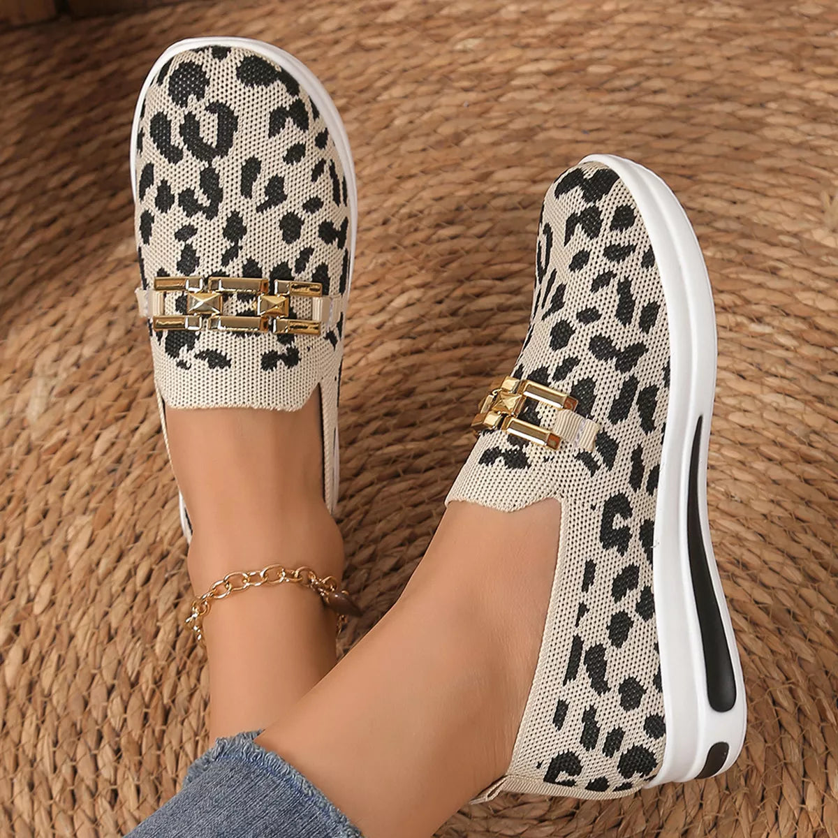 Leopard Mesh Slip-Ons New Era Fashion LLc