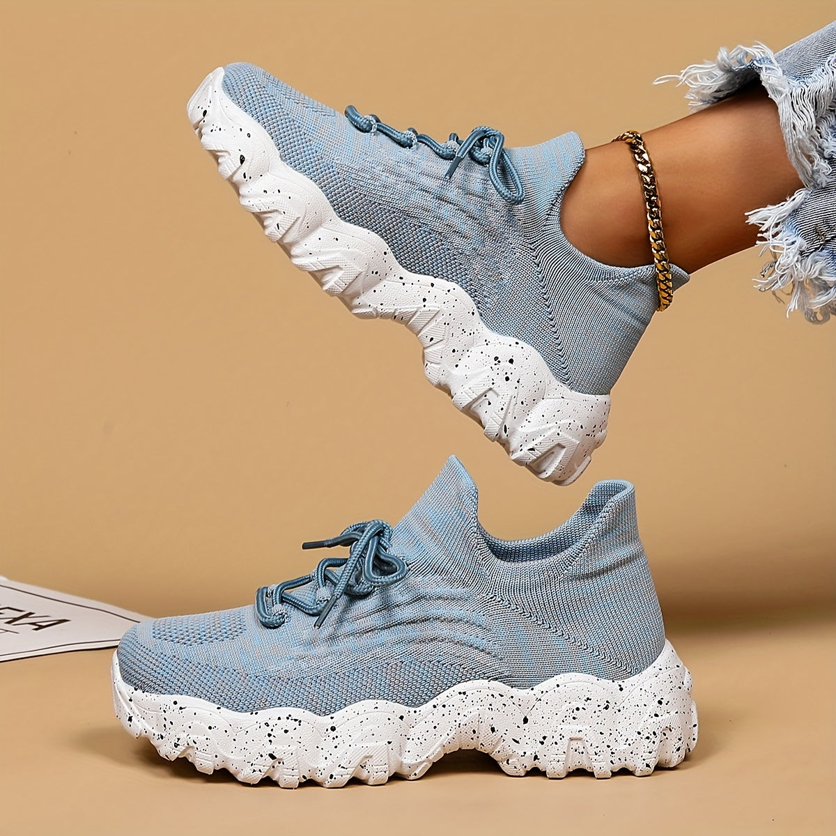 Women'S Plus Size Casual Sports Shoes | Lightweight Breathable Running Shoes, Fashionable Slip-On Style, Low Top, Round Toe, Fabric Upper and Insole, Rubber Sole NovaCart
