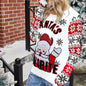 Santa Embroidered Crew Neck Knit Sweater FitiqueFit