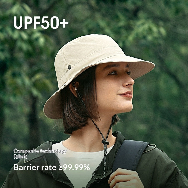 Wide-Brim UV Protection Nylon Sun Hat – Breathable Outdoor Hat for Women & Men FitiqueFit