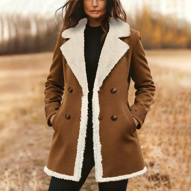 Women's Suede-Look Trench Coat FitiqueFit