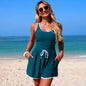 Women's Minimalist Sports One-Piece Swimsuit – Solid Color Sleeveless FitiqueFit