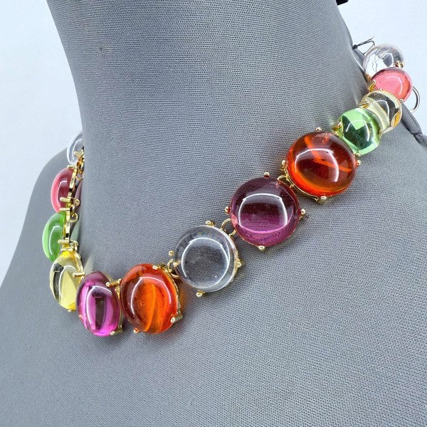 Multicolor or Clear Resin Round Necklace Shop Style & More | Fresh Looks, Everyday Deals & Free Shipping