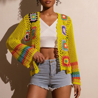 Hand-Crocheted Knitted Cardigan for Women FitiqueFit