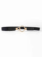 ElegantStyle Double Ring Buckle Elastic PU Belt – Adjustable Comfort Fit See size chart under “more details” The Fashion Celestial