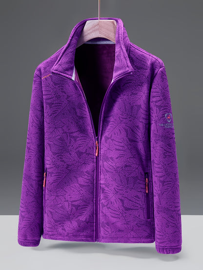 Women's winter sports stand up collar zipper jacket, lightweight, soft and warm, camouflage with zipper pocket, fashionable and versatile NovaCart