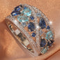 Bohemian Women's Couple Fashion Elegant Glass Synthetic Zirconia Gift Ring NovaCart