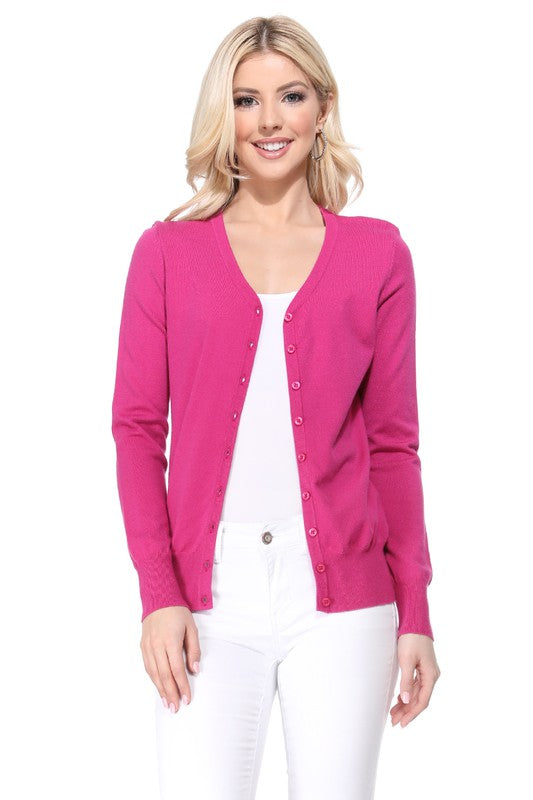 Women's V-Neck Button Down Knit Cardigan Sweater Shop Style & More | Fresh Looks, Everyday Deals & Free Shipping
