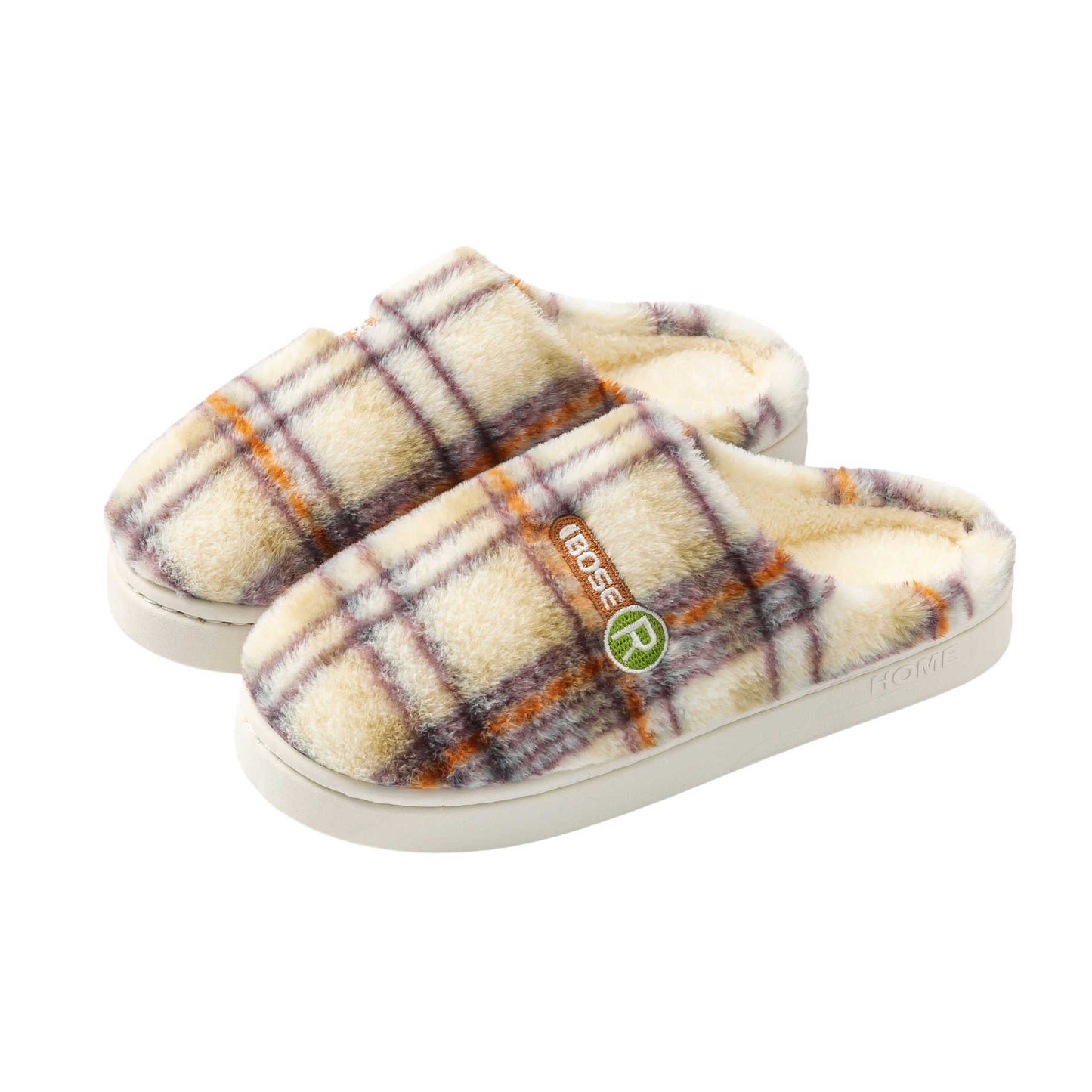 Women's Home Plush Warm Non-slip Plaid Cotton Shoes See size chart under “more details” The Fashion Celestial